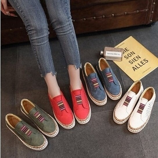 5 Colors Optional Perforated Slip-On Casual Sneakers Image 2