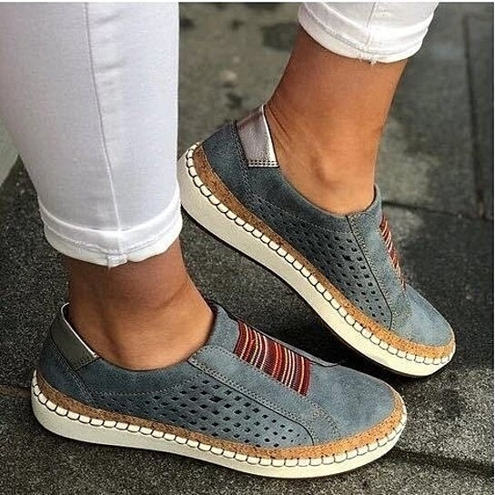 5 Colors Optional Perforated Slip-On Casual Sneakers Image 4