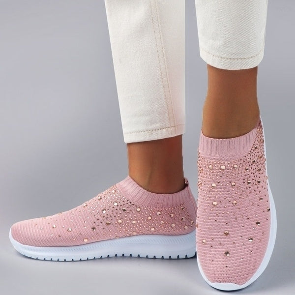 Women Shoes Rhinestone Sneakers Slip On Shoes Casual Image 7