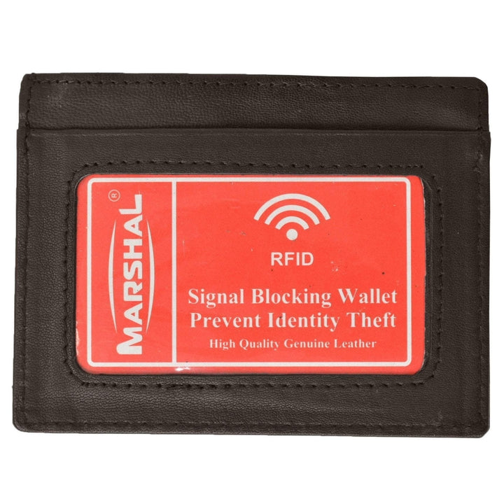 RFID Wallet Mens Slim Leather RFID Blocking Front Pocket Wallet Thin Card Holder RFID P 370 (C) Image 6