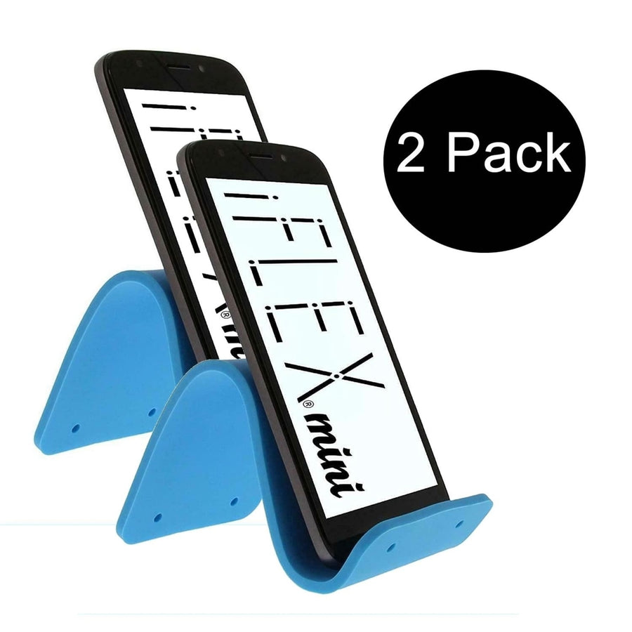 iFLEX Mini Flexible Cell Phone Holder Sky Blue 2pk Universal Hands-Free Image 1