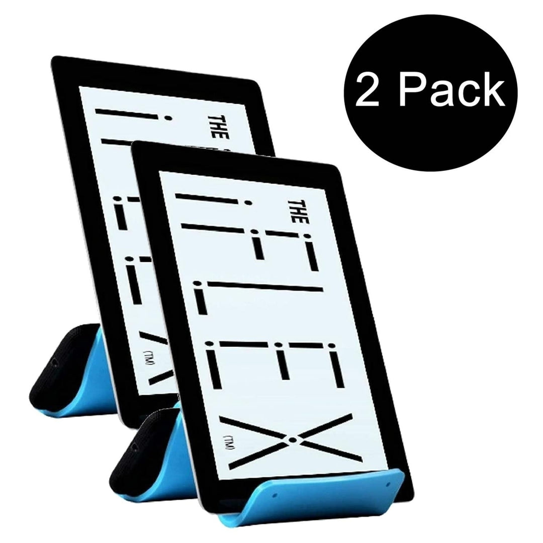 iFLEX Tablet Cell Phone Stand Sky Blue 2-Pack Universal Non-Slip Waterproof Hands-Free Image 1