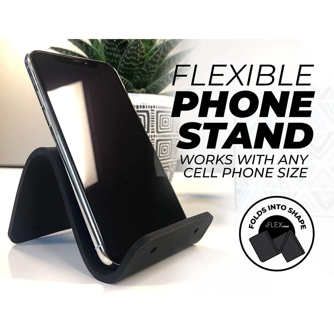iFLEX Mini Cell Phone Flexible Holder Black 2-Pack Universal Mount Image 4