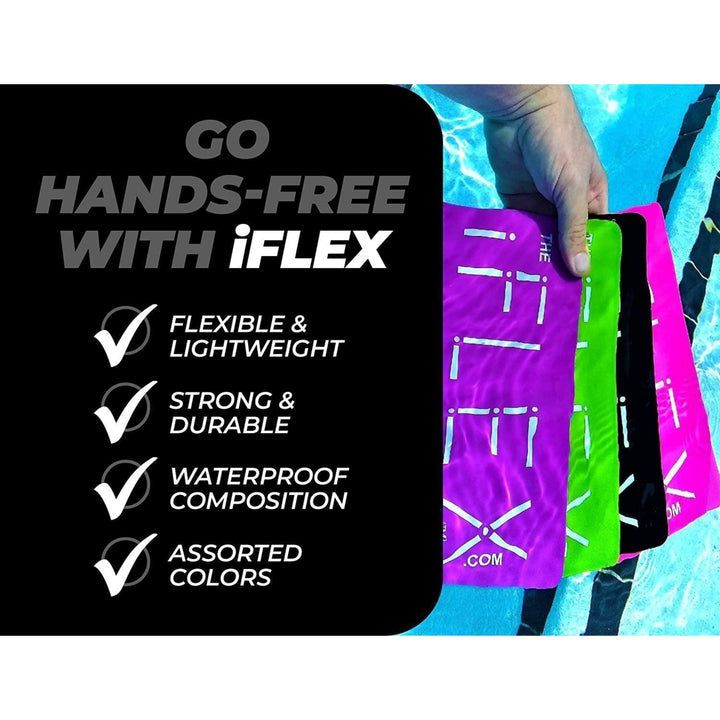iFLEX Tablet Cell Phone Stand Black 2-Pack Universal Non-Slip Waterproof Hands-Free Image 6