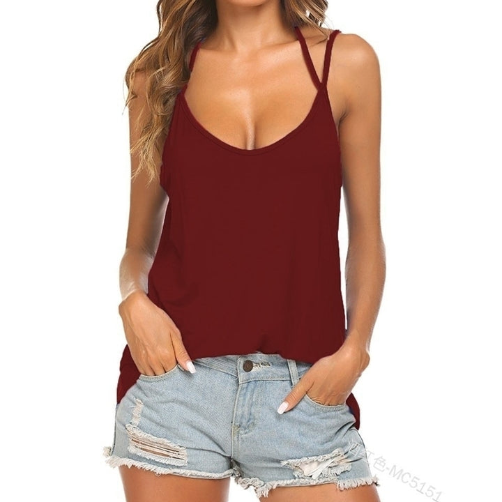4 Color Womens Fashion Casual Sexy Vest Summer Image 4
