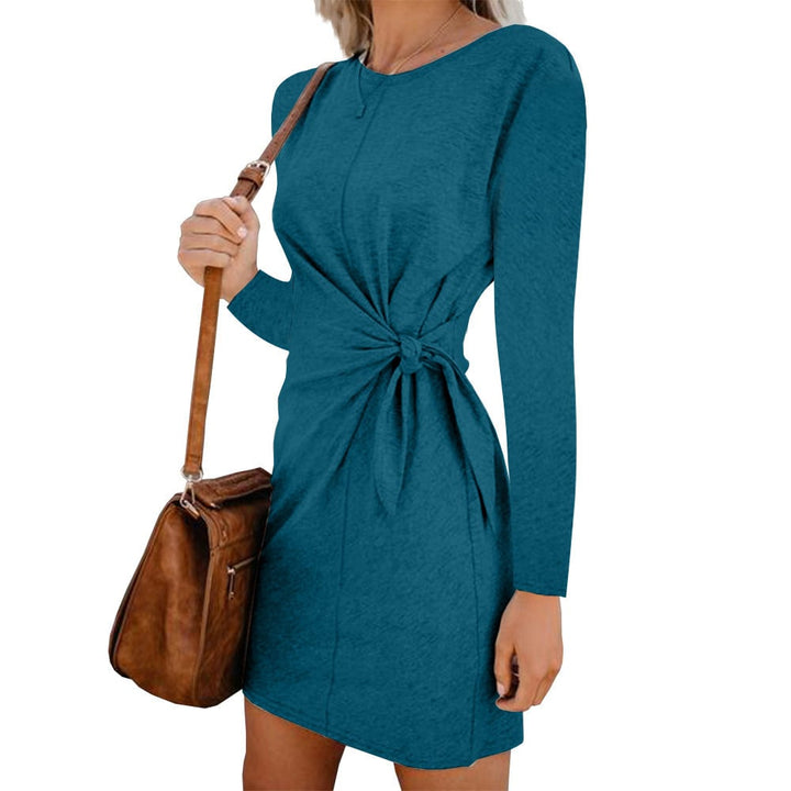 Women Loose Round Neck Dress Short Sleeve Casual Dress Image 1