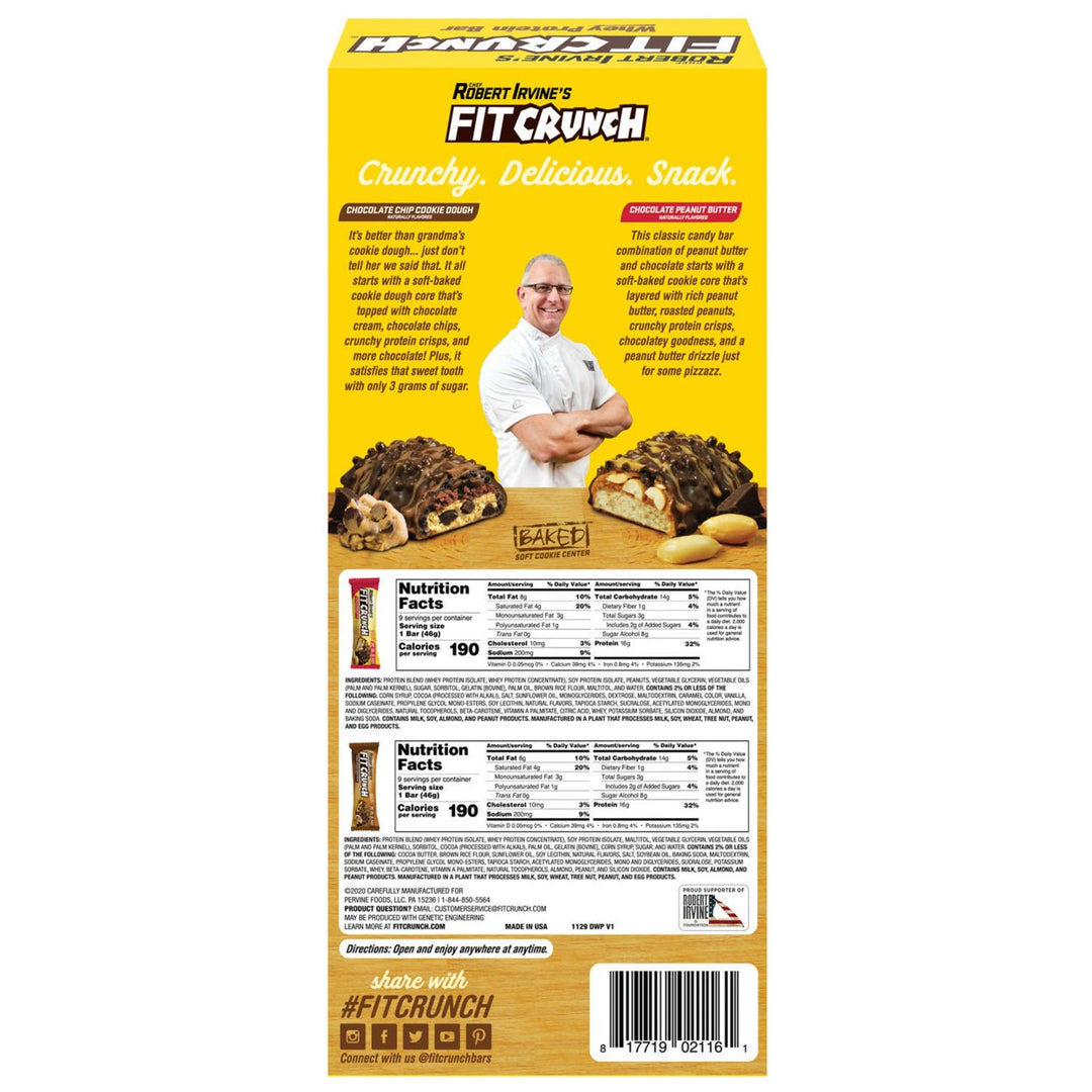 Chef Robert Irvines FITCRUNCH High Protein Bars Variety 1.62 Ounce (18 Count) Image 2