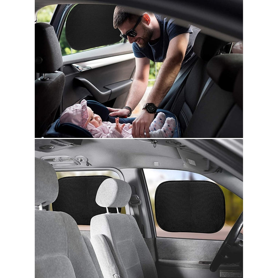 Zone Tech 2x Mesh Car Static Self Cling Side Window Sun Shade Heat Protector No Suction Cup Image 4