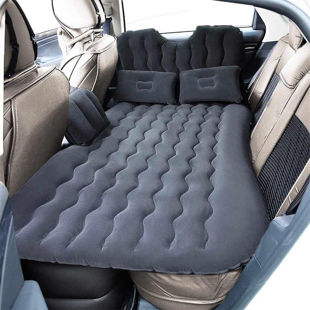 Inflatable Travel Car Camping Mattress Bed Back Seat Sleep Rest 2 Pillow Pump Image 2