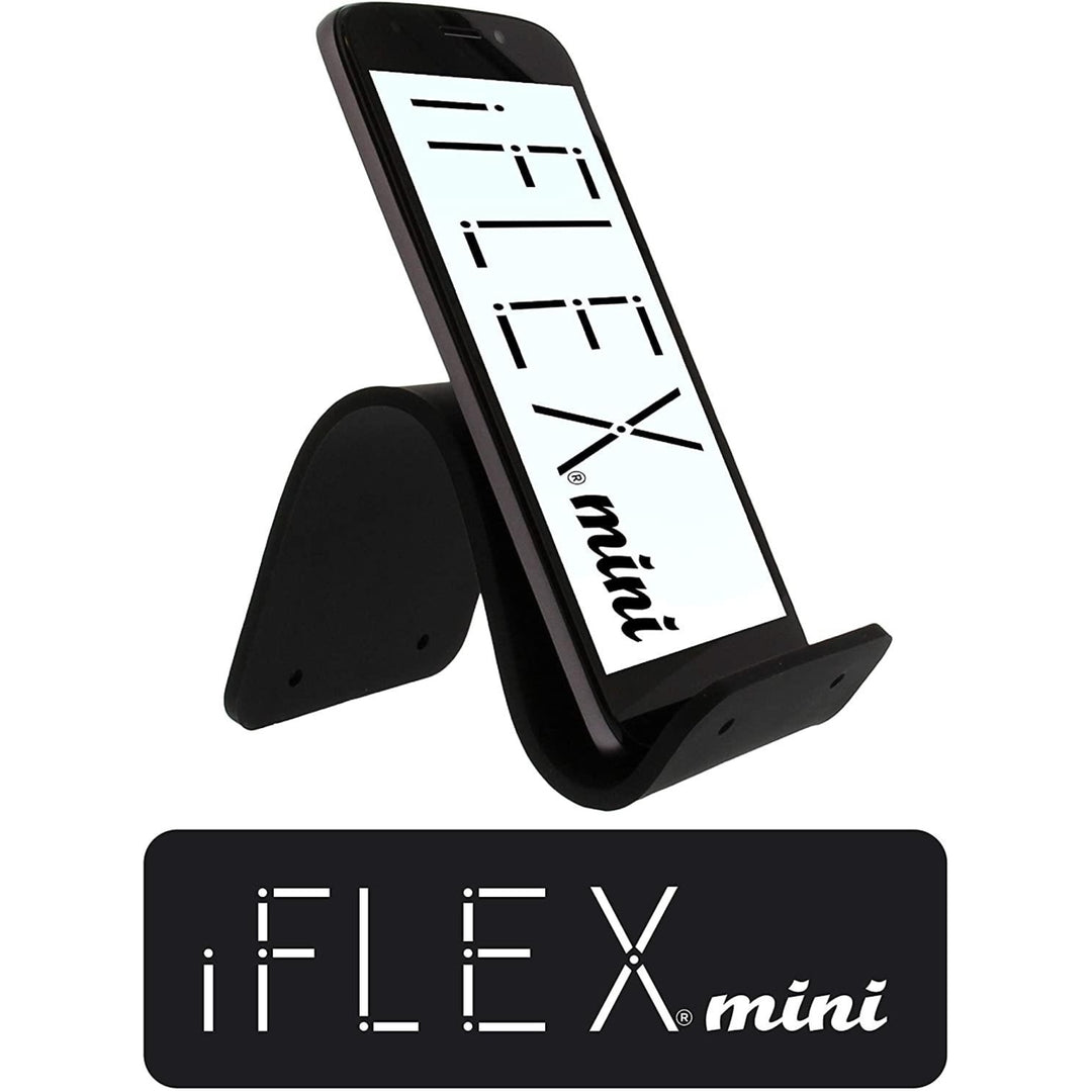 iFLEX Mini Cell Phone Holder Black Flexible Silicone Hands-Free Adjustable Stand Image 1