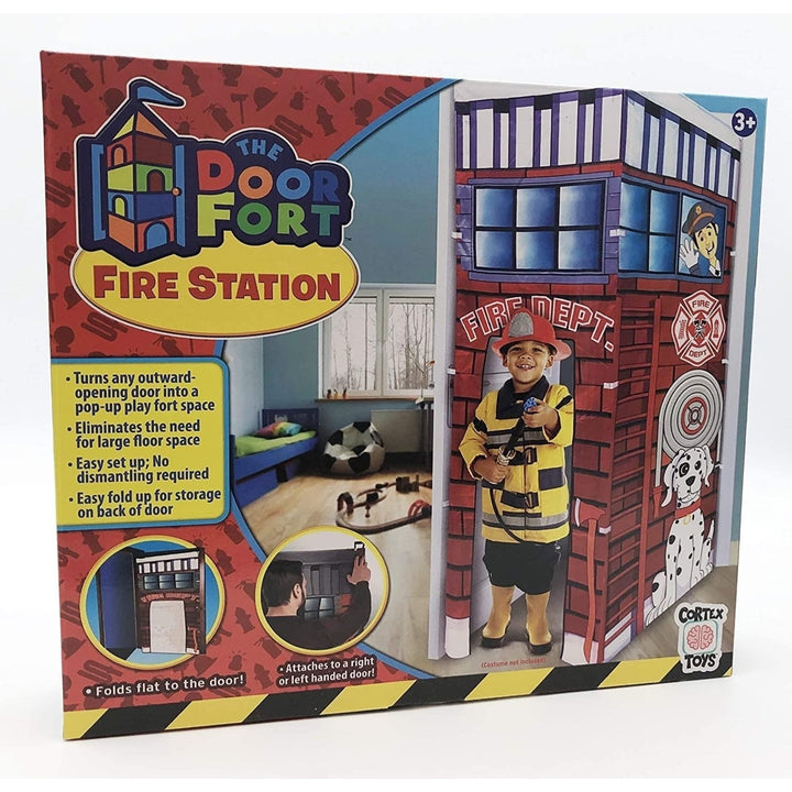 Firefighter Fire Station Doorway Fort Attach to Door Play Tent Cortex Toys Image 2
