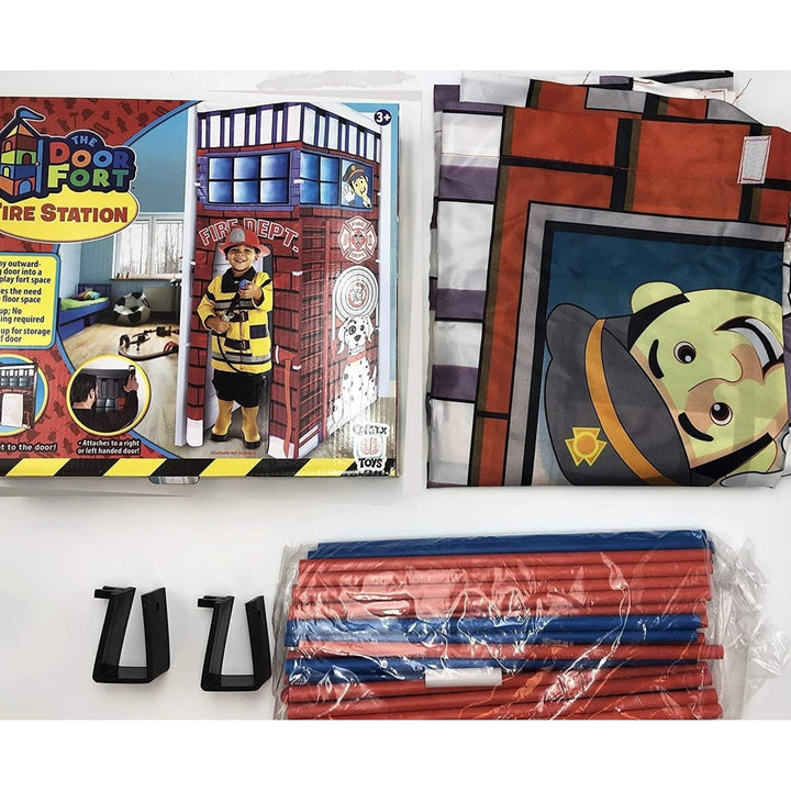Firefighter Fire Station Doorway Fort Attach to Door Play Tent Cortex Toys Image 4