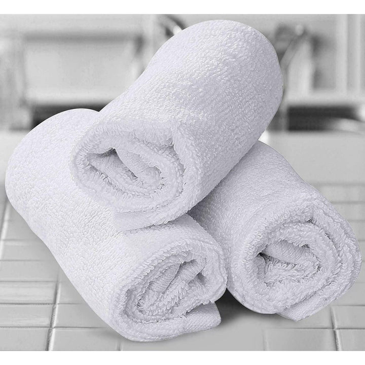 10-Pack: Absorbent 100% Cotton Kitchen Dish Cloths 12x12 Face Wash Cloth Image 8