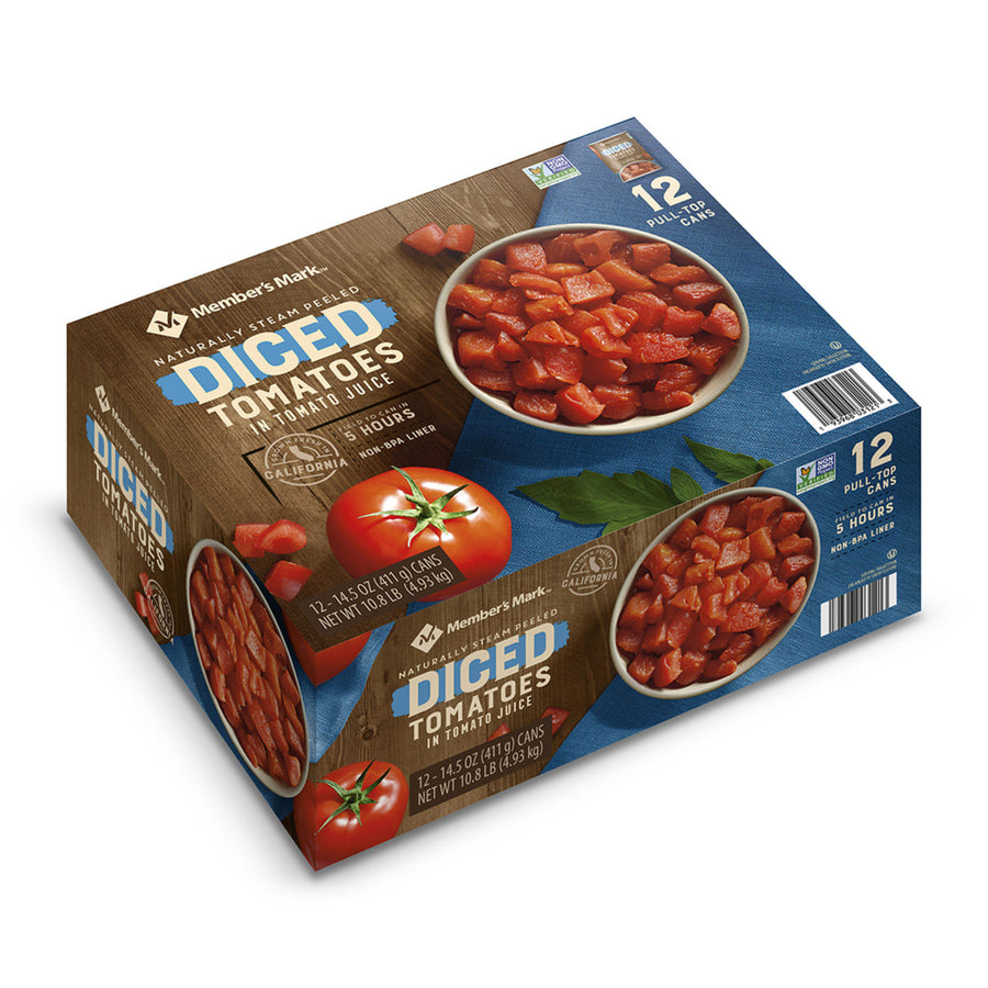 Members Mark Diced Tomatoes In Tomato Juice 14.5 Ounce (12 Pack) Image 1