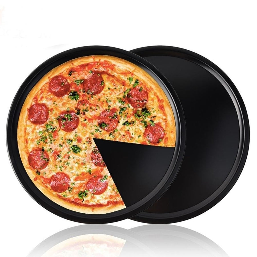 LaiYHe 7 inch Pizza Plate Round Deep Dish Pizza Pan Tray Carbon Steel Premium Non-stick Mold Baking Tool Baking Mould Image 1