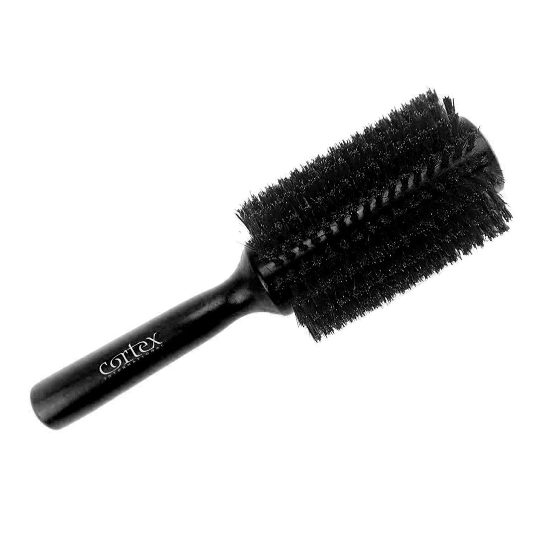 Cortex Wooden Boar Bristle Round Hair Brush 1.25" 1.4" for All Hair Types Image 3