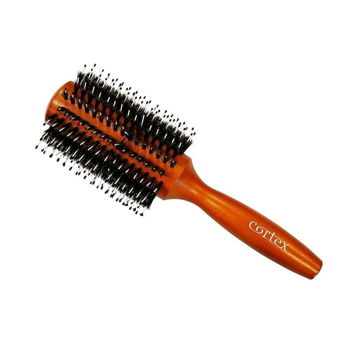 Cortex Wooden Boar Bristle Round Hair Brush 1.25" 1.4" for All Hair Types Image 7