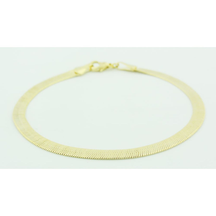 14k Gold Herringbone 7.5 Inch Bracelet Image 1