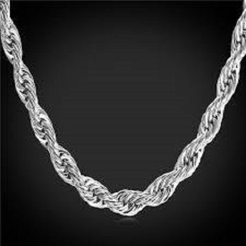 14K Gold White 2MM Rope Chain Image 1