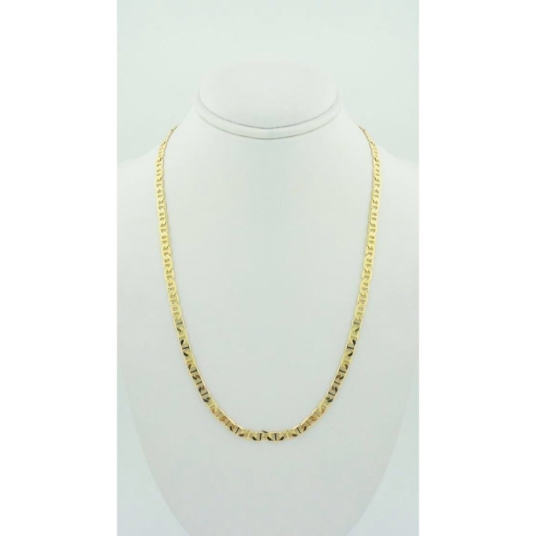 Italian Mariner Link Chain 24" 14K Gold Filled Image 1