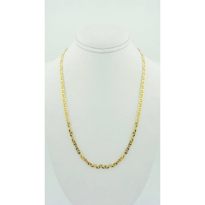 Italian Mariner Link Chain 24" 14K Gold Filled Image 1