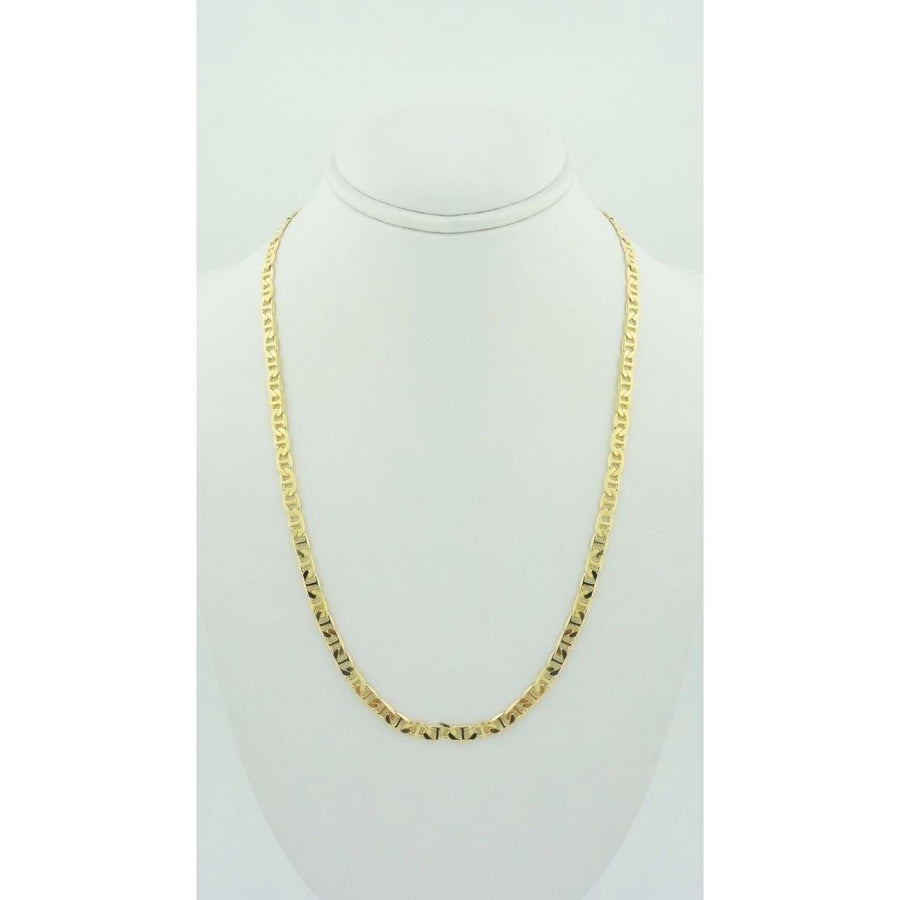 Italian Mariner Link Chain 24" 14K Gold Filled Image 1