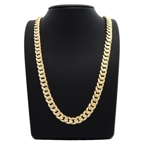 14K Gold Filled High Polish Finsh Cuban Link Chain 24 Image 1