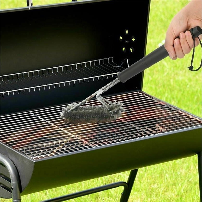 Grill Brush Stainless Steel Scrubber BBQ Cleaning Tool Image 1