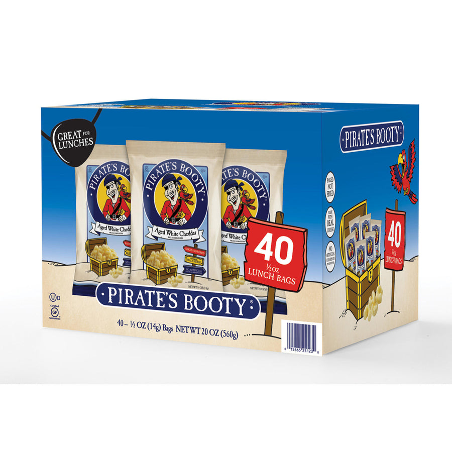 Pirates Booty Aged White Cheddar Puffs 0.5 Ounce (40 Pack) Image 1