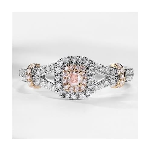 Princess platinum pink ring Image 1