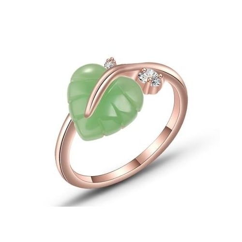 Light luxury heart-shaped leaf ring Image 1