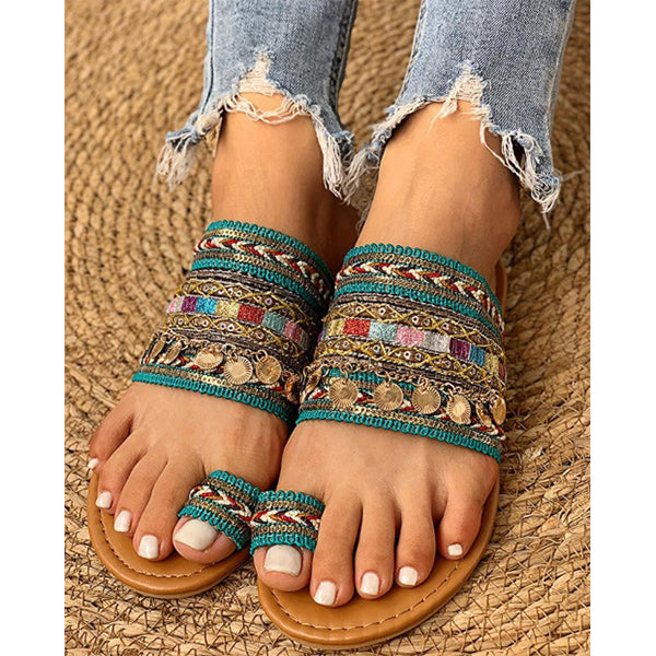 Blue Summer Denim Sandals Image 1