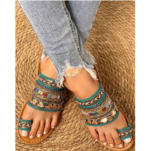 Blue Summer Denim Sandals Image 2