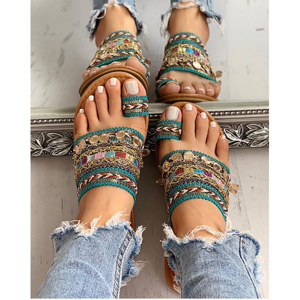 Blue Summer Denim Sandals Image 3