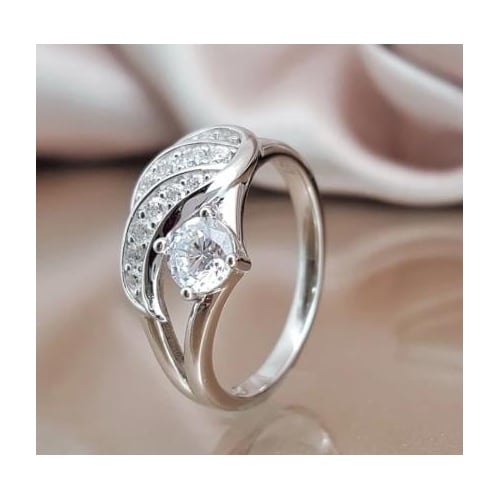 Fashionable angel wings with Artificial zircon inlaid ring Image 2