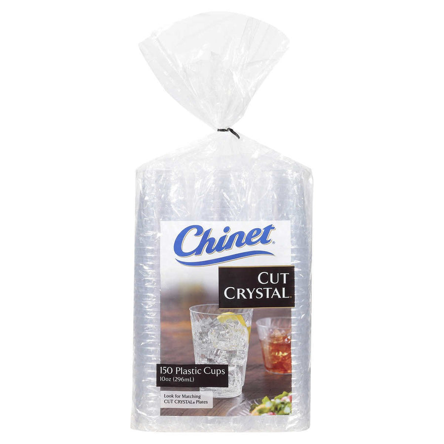 Chinet Cut Crystal Plastic Cup Clear 10 oz 150-count Image 1