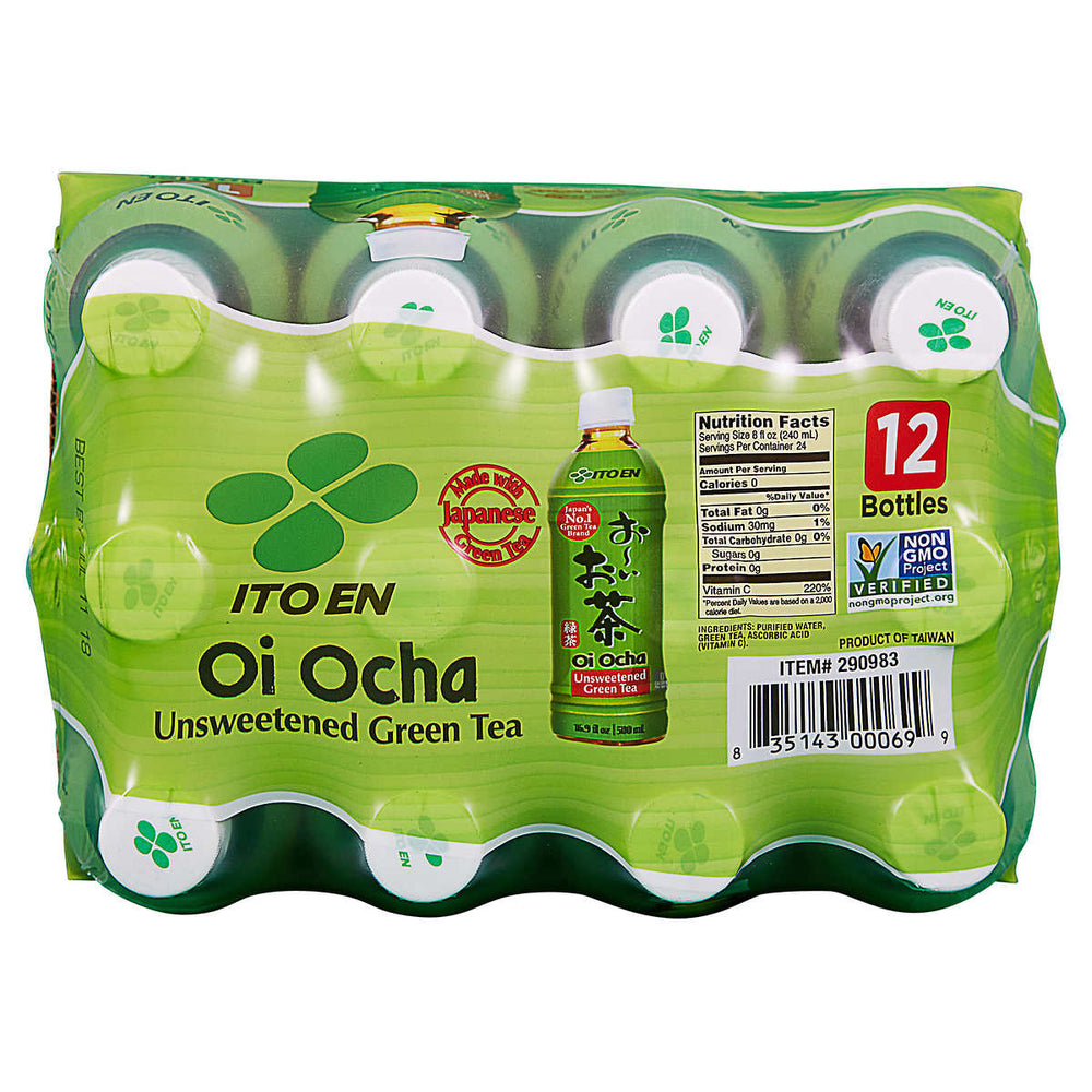 Ito En Oi Ocha Unsweetened Green Tea 16.9 Fluid Ounce (Pack of 12) Image 2