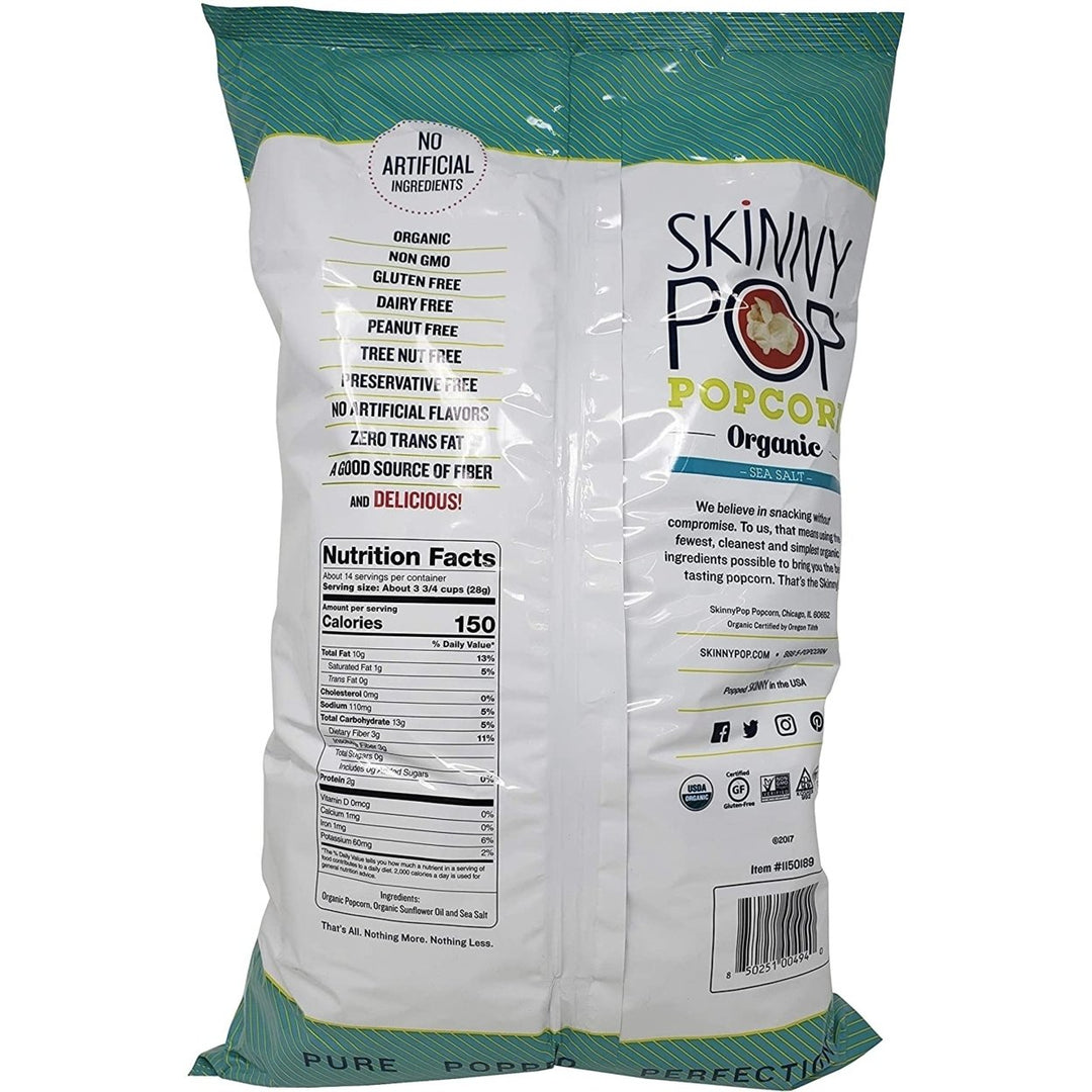 Skinny Pop Organic Popcorn Sea Salt Pure Popped Perfection 14 Ounce Image 2