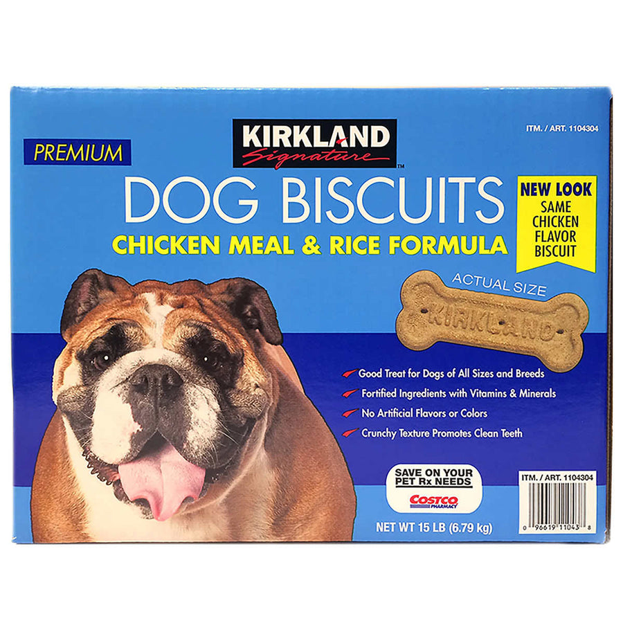 Kirkland Signature Chicken Meal & Rice Formula Dog Biscuits, 15 lbs Image 1