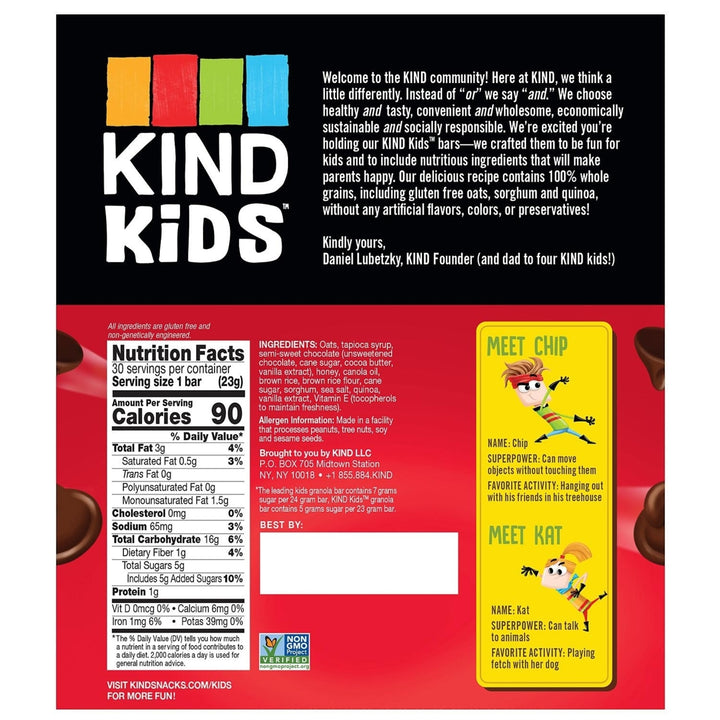 KIND Kids Chewy Chocolate Chip Granola Bars (30 Count) Image 3