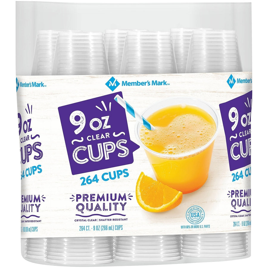 Members Mark Clear Plastic Cups (9 Ounce 264 Count) Image 1