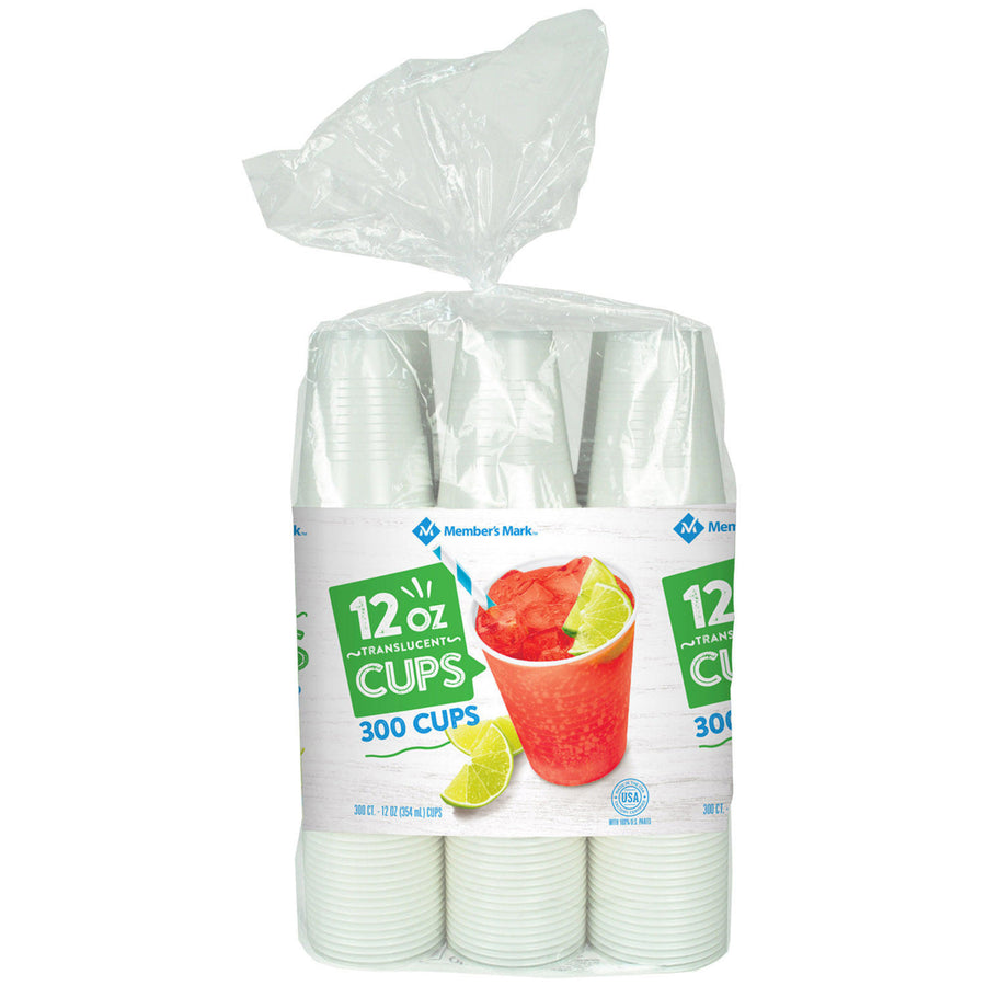 Members Mark Translucent Plastic Cups 12 Ounce (300 Count) Image 1