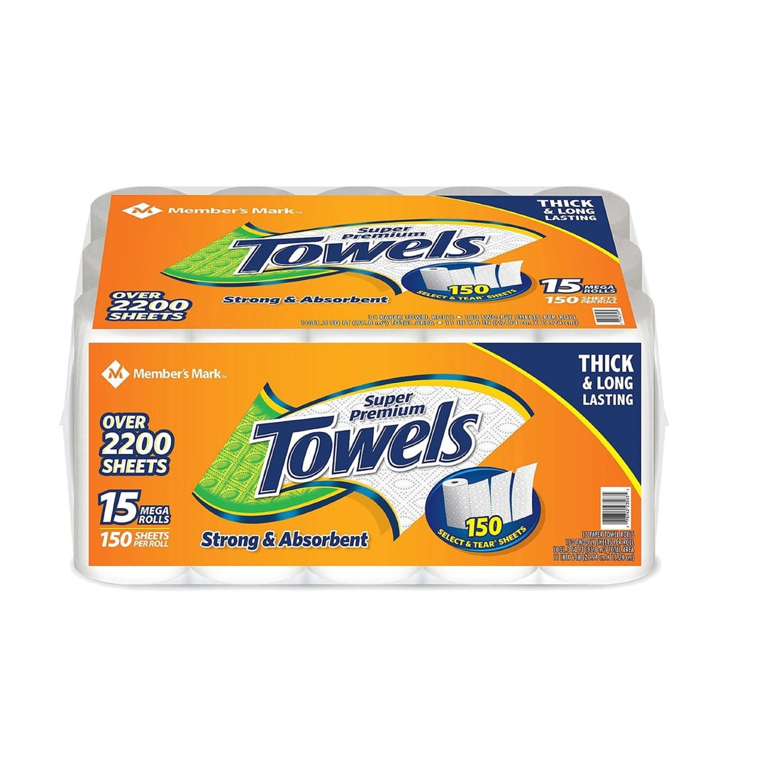 Members Mark Super Premium Paper Towels (15 Rolls 150 Sheets per Roll) Image 1