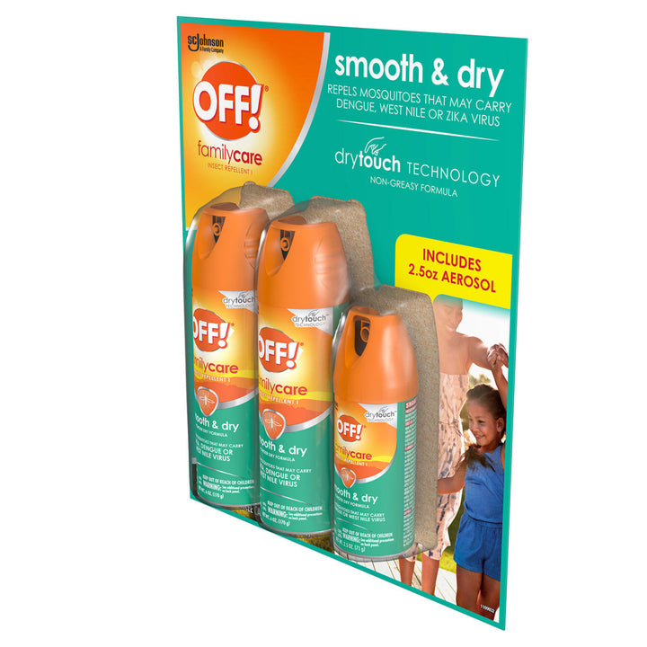 OFF! Smooth and Dry 2 x 6 Ounce + 2.5 Ounce OFF! Smooth and Dry Travel-Size Aerosol Image 3