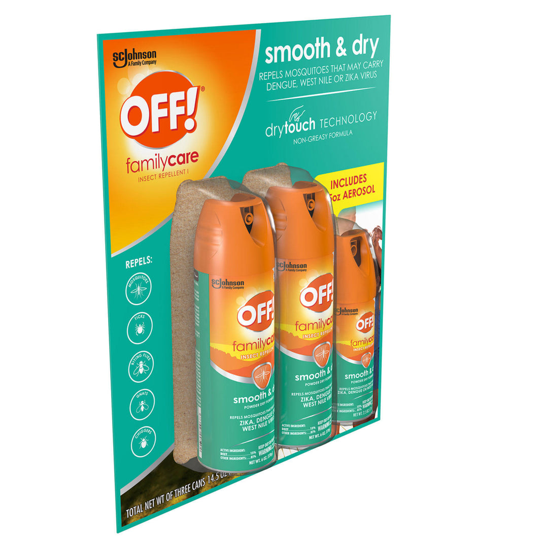 OFF! Smooth and Dry 2 x 6 Ounce + 2.5 Ounce OFF! Smooth and Dry Travel-Size Aerosol Image 4