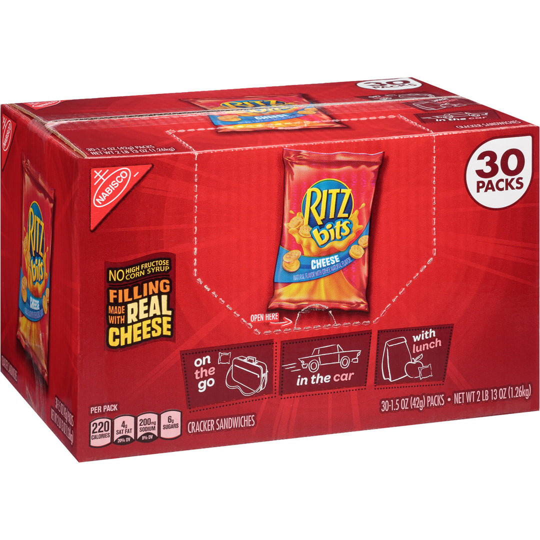 Nabisco Ritz Bits Cheese Cracker Sandwiches (1.5 Ounce packs 30 Count) Image 1