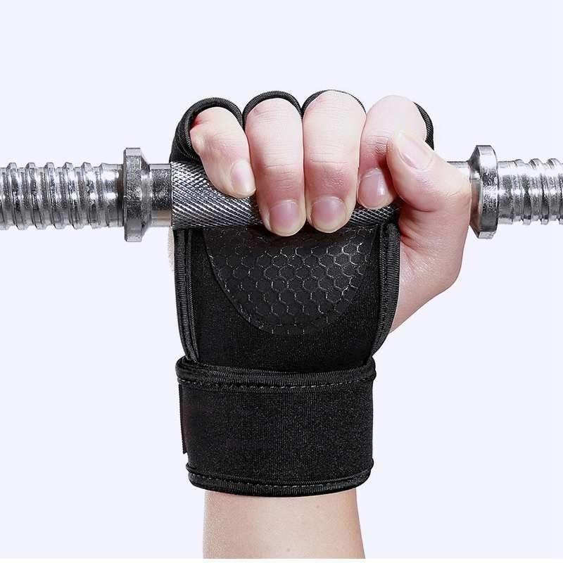 1 Pair Weight Lifting Training Gloves Women Men Fitness Sports Body Building Gymnastics Grips Hand Palm Protector Image 6