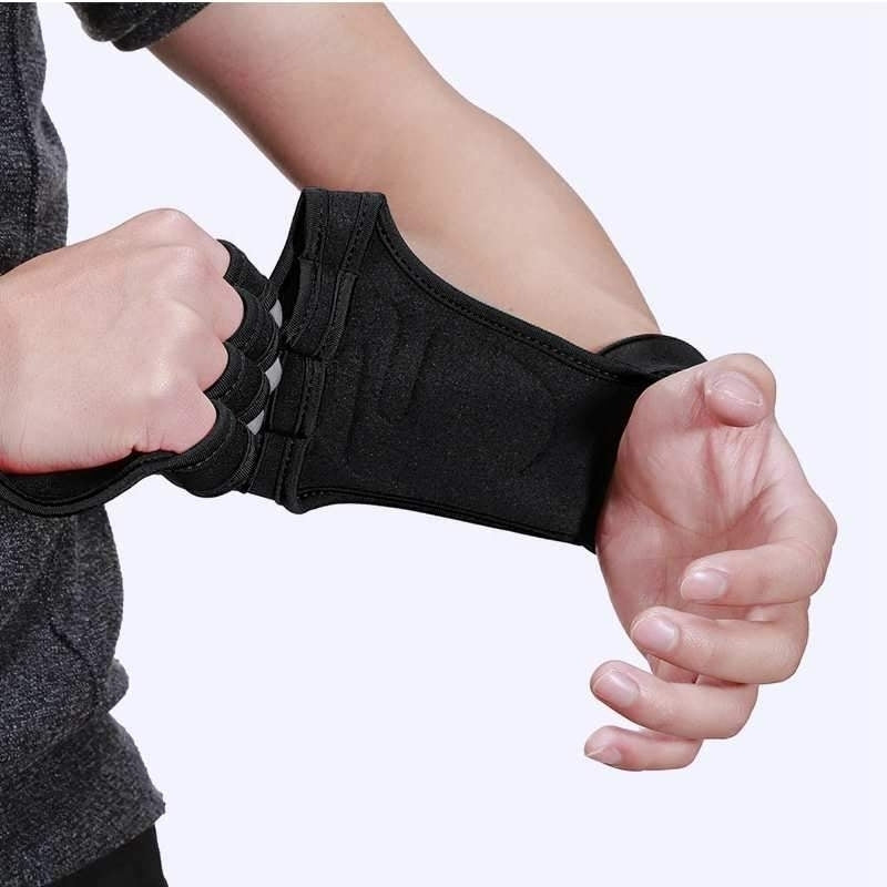 1 Pair Weight Lifting Training Gloves Women Men Fitness Sports Body Building Gymnastics Grips Hand Palm Protector Image 7