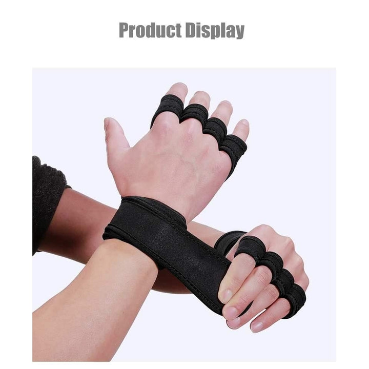 1 Pair Weight Lifting Training Gloves Women Men Fitness Sports Body Building Gymnastics Grips Hand Palm Protector Image 9