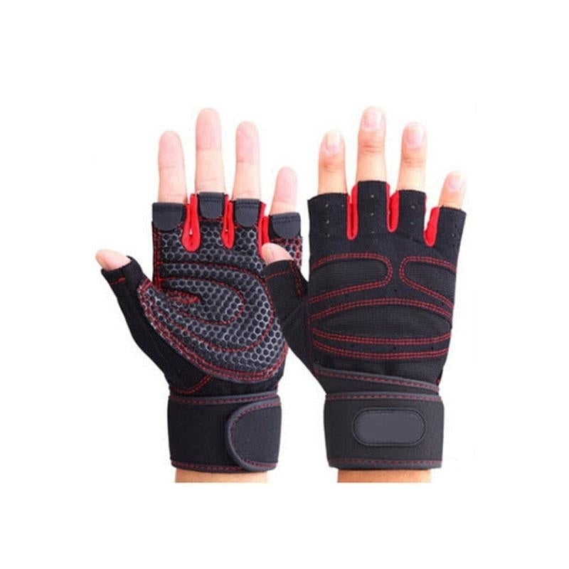 Half Finger Gym Gloves Heavyweight Sports Exercise Lifting BodyBuilding Training Fitness Image 2